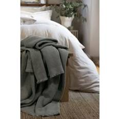Textiles Christy Madeira Super Soft Fringed Blanket 140cm x 180cm Blankets Blue