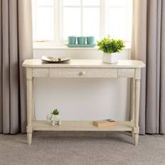 Beige Console Tables SECONIQUE Chantilly Antique Cream Console Table