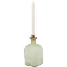 Green Candle Holders Smoked Sage and Aged Brass Large Vase Candle Holder