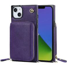 GANGXUN Case for iPhone 15 Plus Leather Pocket Wallet Shockproof