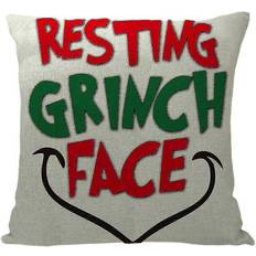Textiles Kikidex Christmas Grinch Throw Pillow Case 6 One Size Cushion Cover