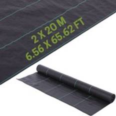 Weed Control Sheet NOVECRAFTO Heavy Duty Weed Membrane 2 x 20m Black