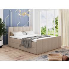 Betten-Sets Silape Boxspringbett Star Lux mit Fußteil 180 x 200 cm Beige Betten-Sets