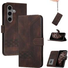 GANGXUN Brown Compatible With Samsung Galaxy S25 Plus With Handy Stand