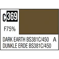 Mr Hobby Colour 369 Dark Earth BS381C/450 10ml Acrylic Model Paint