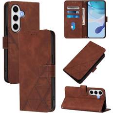 Mobile Phone Accessories GANGXUN Brown Case for Samsung Galaxy S24 Fe Wallet Cover