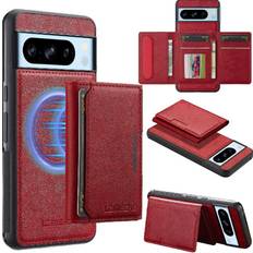 Mobile Phone Accessories GANGXUN Red Wallet Case for Google Pixel 8 Pro