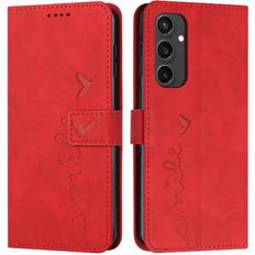 Mobile Phone Accessories GANGXUN Flip Case Compatible With Samsung Galaxy S24 Fe Pu Leather Side Buckle Love Wallet Kickstand Card Insertion