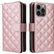 GANGXUN Rose Gold Wallet Case for iPhone 13 Pro 9