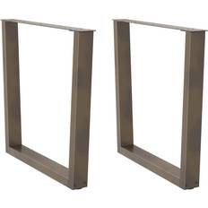 vidaXL Spisebordsben V-form 2 stk Naturstål 90x(72-73,3) cm Stål Bordben 110cm