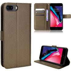 Apple iPhone 7 Plus/8 Plus Wallet Cases GANGXUN Brown Case For iPhone 8 Plus/7 Plus Kickstand Cover Magnetic Wallet Card Holder