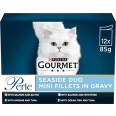 Purina gourmet perle cat food Purina Gourmet Perle Seaside Duo in Gravy Wet Cat Food 12x85G Pack of 4