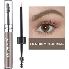 Makeup Handaiyan Eyebrows Gel Pen Long Lasting Waterproof Tattoo Liquid - Black/Cream