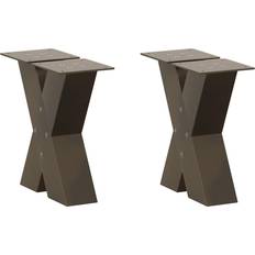 Stål Bordsben vidaXL Soffbordsben X-formade 2 st Naturstål 40x(30-31) cm Stål Bordsben