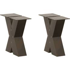 vidaXL Sofabordben X-Formet 2 Stk Naturstål 30x(30-31) Cm Stål Bordben