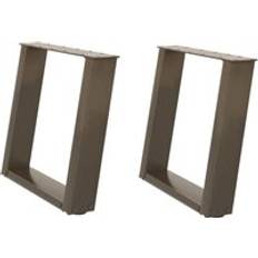 vidaXL Coffee Legs U-Shaped 2 pcs 50 x 42-43 cm Table Leg