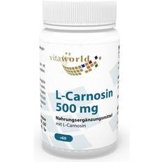 Vita-World L-Carnosine 500mg Vegetable Capsules 1500mg Daily Dose 60 pcs
