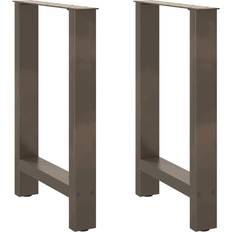 vidaXL Sofabordben Naturstål 50 x 72-73 cm 2 stk Bordben