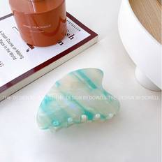 Blue Hair Clips RYWOLT Vintage Heart Hanrafted Claw Clip For Women