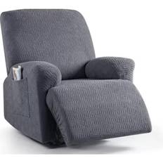 Stretch Sofffodral Mjuk Polyester Ensits - Mörkgrå