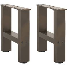 Natural Table Legs vidaXL Coffee Legs Natural Steel 30 x 30-31 cm Table Leg 2pcs