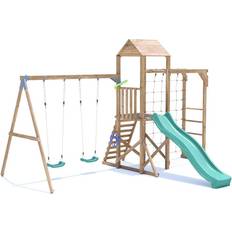 Dunster House SquirrelFort Climbing Frame with Double Swing