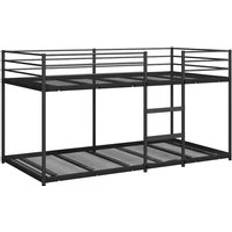 Beds & Mattresses vidaXL Without Mattress Black 90x190 cm Steel Bunk Bed