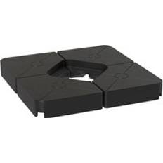 Black Parasol Bases OutSunny Umbrella Weights for Offset Parasols 64kg Sand 55kg Water Filled