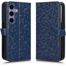 GANGXUN Blue Case for Samsung Galaxy S24 Fe 5G Magnetic Clasp Leather Wallet Cover