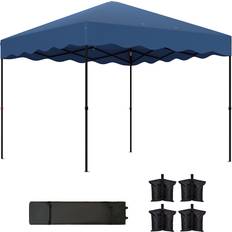 OutSunny Pavillon 3x3m Wasserabweisend Stabil Winterfest Pop-up Faltpavillon mit UV Schutz 50+