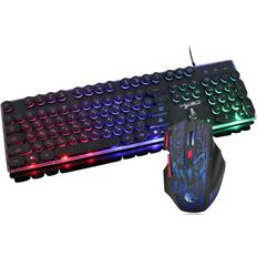 Keyboards Greenzech Russian Wired Gaming Keyboard and Mouse Set 5500DPI