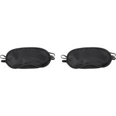 Sleep Masks Tlily 2X Sleep Mask Eye Mask Blindfold Travel Black Nylon 18.5 x 9 cm