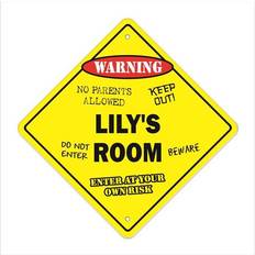 Square Wall Decor SignMission X-Lilys Room 12 x 12 in Crossing Zone Xing Room Sign Wall Decor