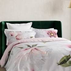 Ted Baker Peony Floral Double Set Duvet Cover Pink, Grey