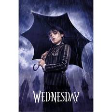 Purple Wall Decorations Wednesday Wednesday Downpour Paper 91.5 cm x Purple/Black Poster