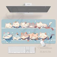 Mouse Pads Maxpower Cute Cat Mousepad 400 x 900 x 2 mm