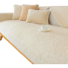 Velvet Loose Sofa Covers HOD Home Towel Velvet 70x90cm Loose Sofa Cover Beige