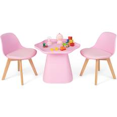 Costway 3 Pcs Kids Table and Chairs Set