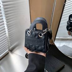 Pink Bucket Bags RYWOLT Fashionable Pink Mini Bucket Bag - Black
