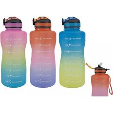 UMKYTOYS 2L Kids Water Bottle with Straw Ombre