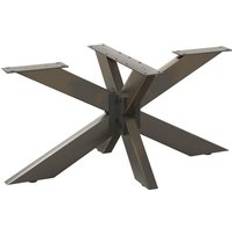 vidaXL Sofabordben Edderkopform Naturstål 98 x 58 x 42-43 cm Bordben