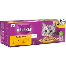 Whiskas Wet Food Pets Whiskas 1+ Adult Poultry Selection in Jelly 40 Pouches 40 x 85 g