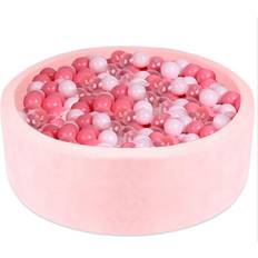 Foam Ball Pit Triclicks Kids Foam Ball Pit Round Pink White Transparent