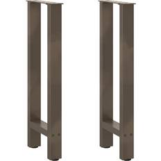Table Legs vidaXL Coffee Legs Natural Steel 38 x 72-73 cm Table Leg