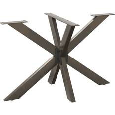 vidaXL Matbordsben Spindelform Naturstål 120 x 68 x (72-73) cm Stål Bordsben