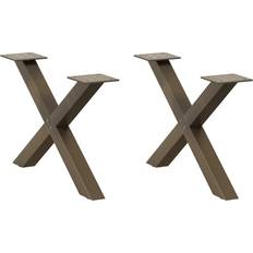 Natural Table Legs vidaXL Coffee Legs X-Shaped 2 pcs 60x Table Leg