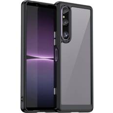 Sony Xperia 1 V Colorful Series Acrylic TPU Phone Case Black