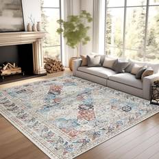 Oxford Homeware Non Slip Large Rug 120 x 170 cm Multicoloured