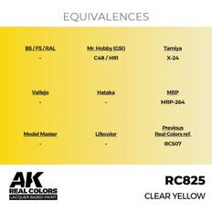 AK Interactive RC825 Clear Yellow 17ml Real Colours Lacquer Paint