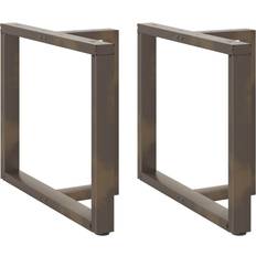Black Table Legs vidaXL Dining Legs T-Shaped 2 pcs Steel Table Leg